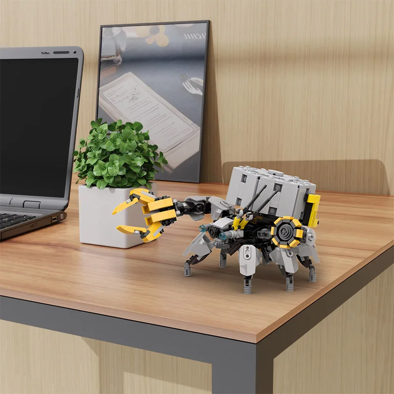 쉘 워커 기계 스크레이퍼 몬스터 게임 수평선 그림 빌딩 블록 세트, 제로 다운 천둥 야수 벽돌 모델 장난감, 어린이 선물 