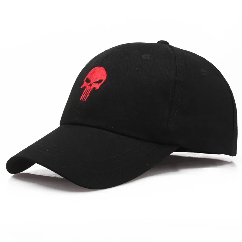 Adult Punisher Skeleton Skull Embroidery Hat Cosplay Baseball Cap Adjustable Outdoor Unisex Sports Sun Caps