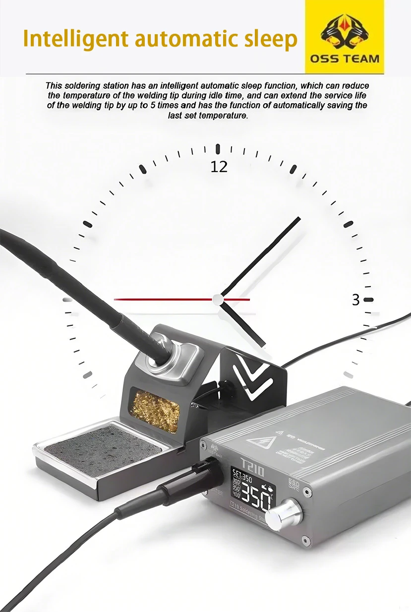 T210 Solder Station 75W Digital display Constant temperature 2S Melting tin  for