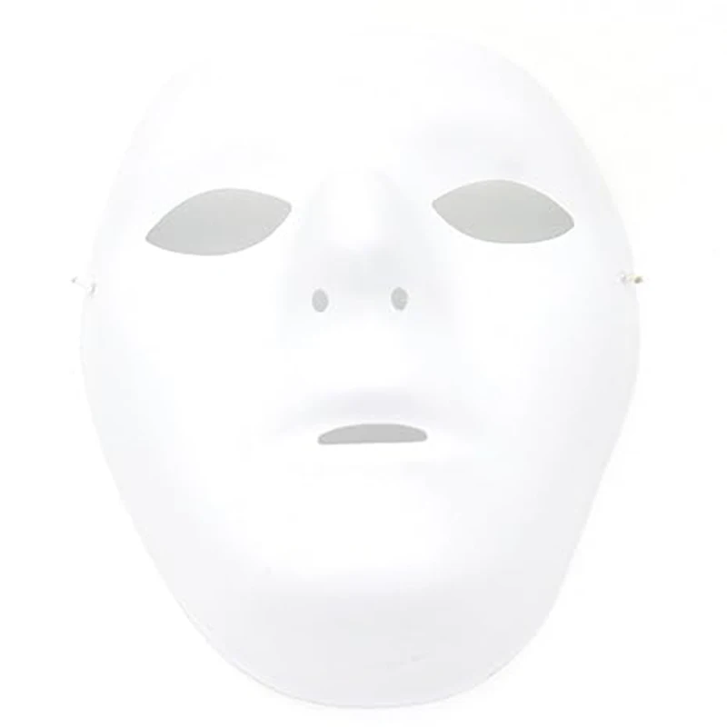 1pcs 크리 에이 티브 여성 무서운 흰색 빈 전체 얼굴 마스크 패션 할로윈 DIY 무서운 마스크 남성 축제 파티 장식 마스크