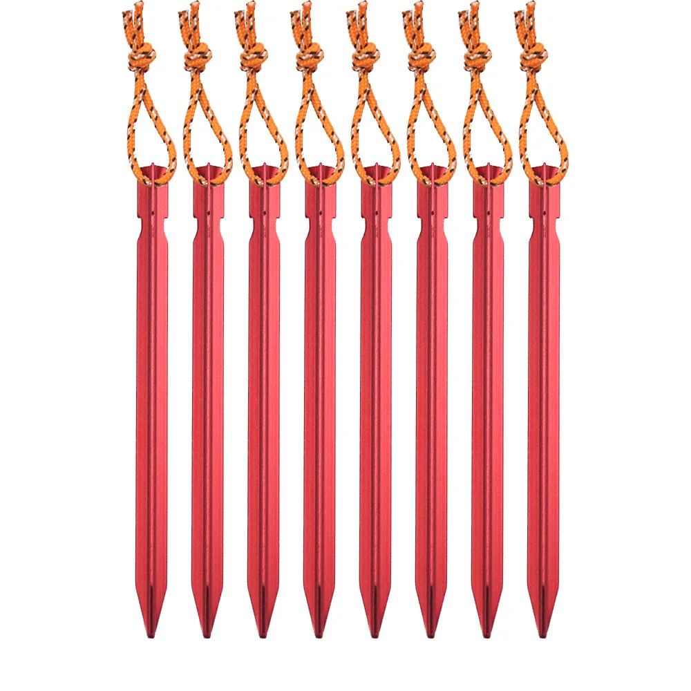 

10Pcs/lot 18cm Aluminum Alloy Tent Pegs Tent Nail Yard Canopy Garden Stakes