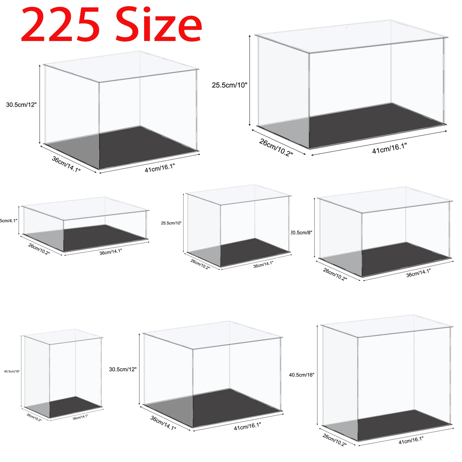 Acrylic display box Clear Small Assemble Dustproof Showcase For Building blocks Toy Dolls Car Model