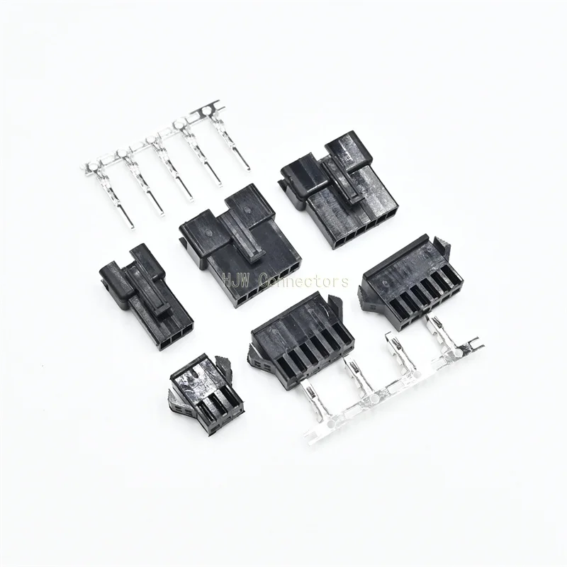 

10Set/lot JST SM Connector Pitch 2.54mm 2P 3P 4P 5P 6P 7Pin 8 Pin Female Jack and Male Plug Housing Shell+Terminal Connectors