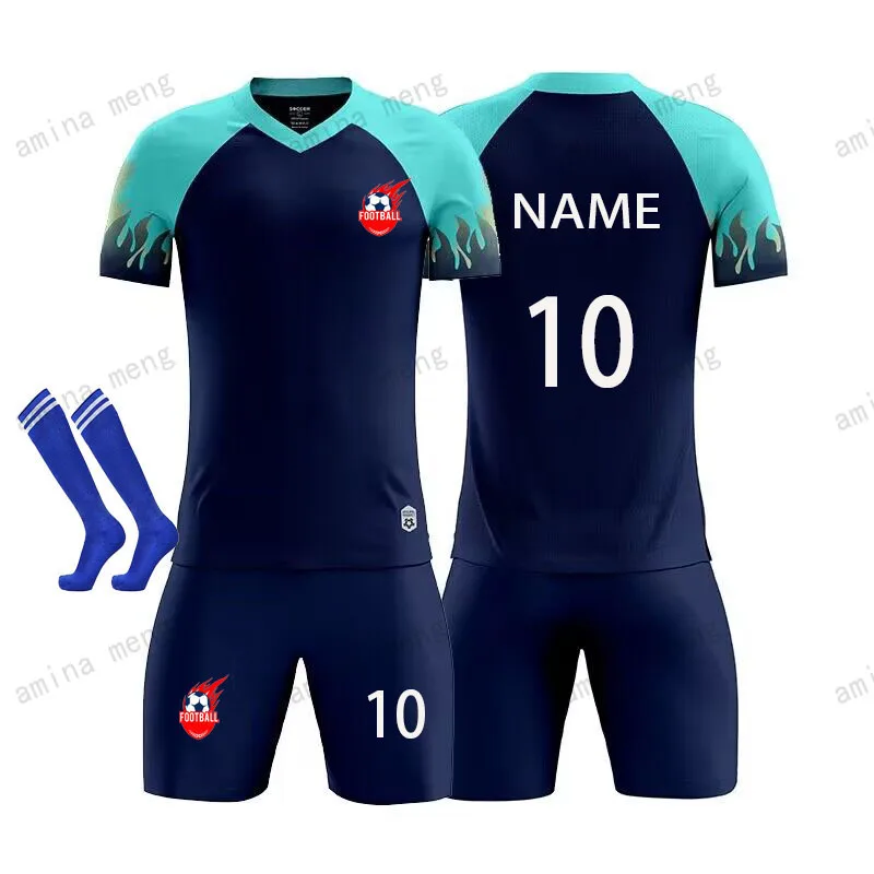 

Комплект одежды для мальчиков и взрослых, Футбольная форма, комплекты футболок и носки