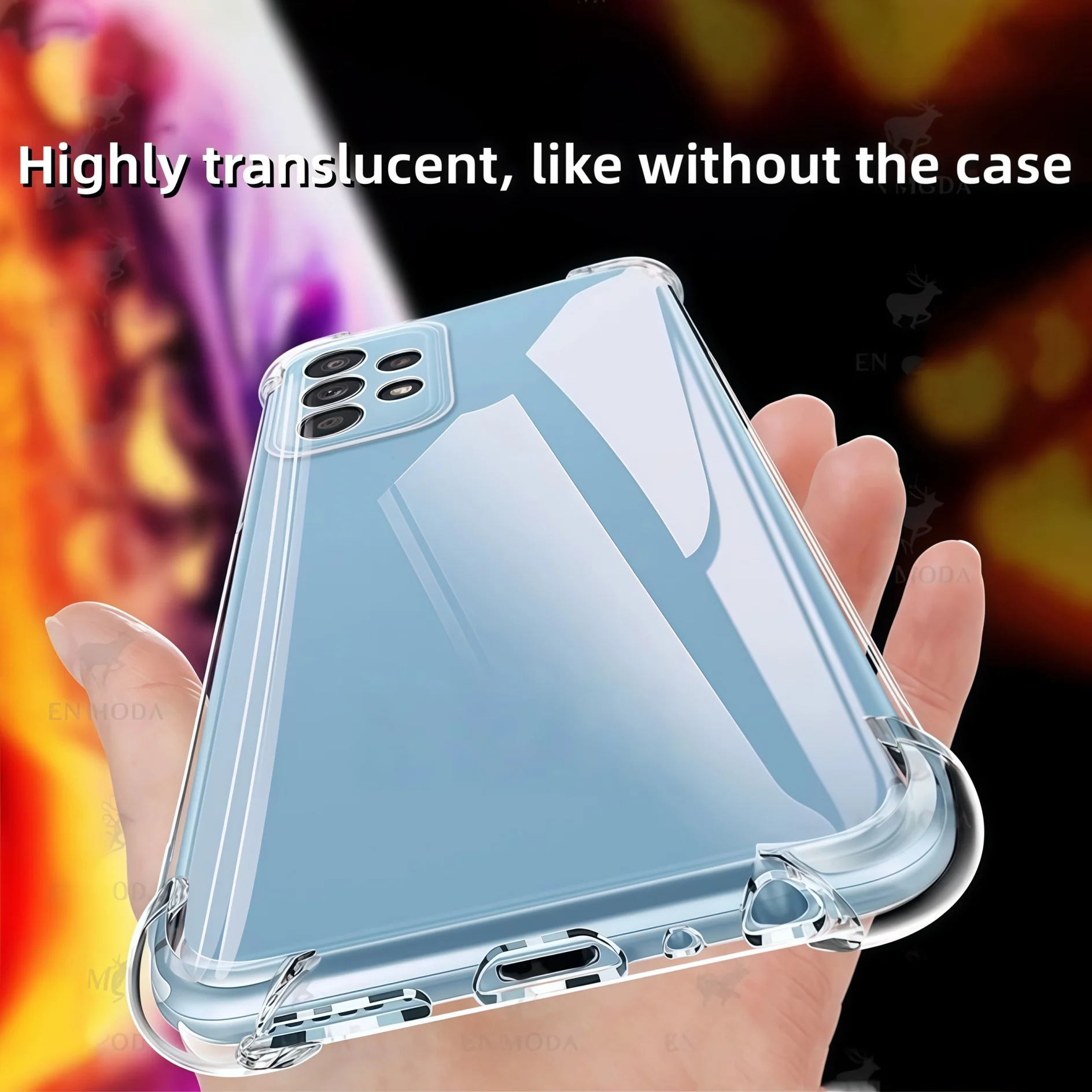Crystal Clear Shockproof TPU Phone Case with Enhanced Protection
