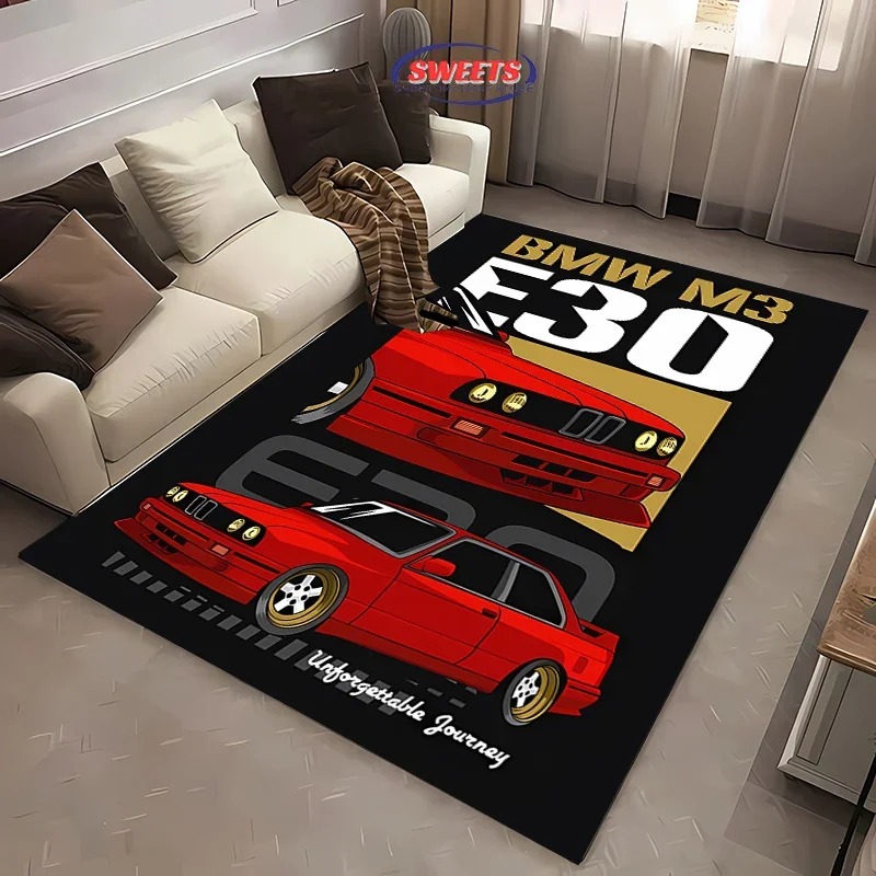 Car E-E30 Carpet for Living Room Bedroom Hallway Long Strip Anti-slip Soft Rug Sofa Doormat Home Decor Durable Mat
