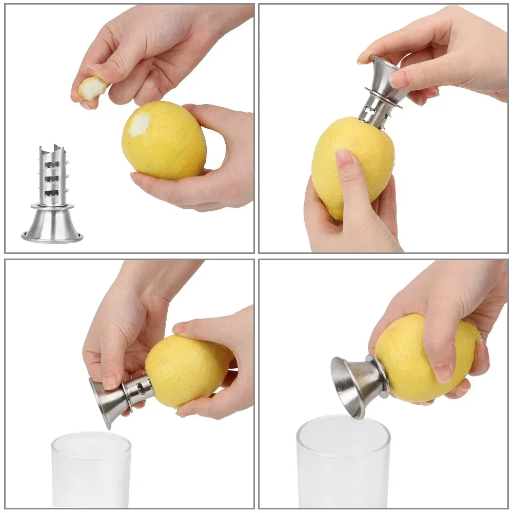 1 PC Hand Juicer Pourer Stainless Steel for Lemon Orange Limes