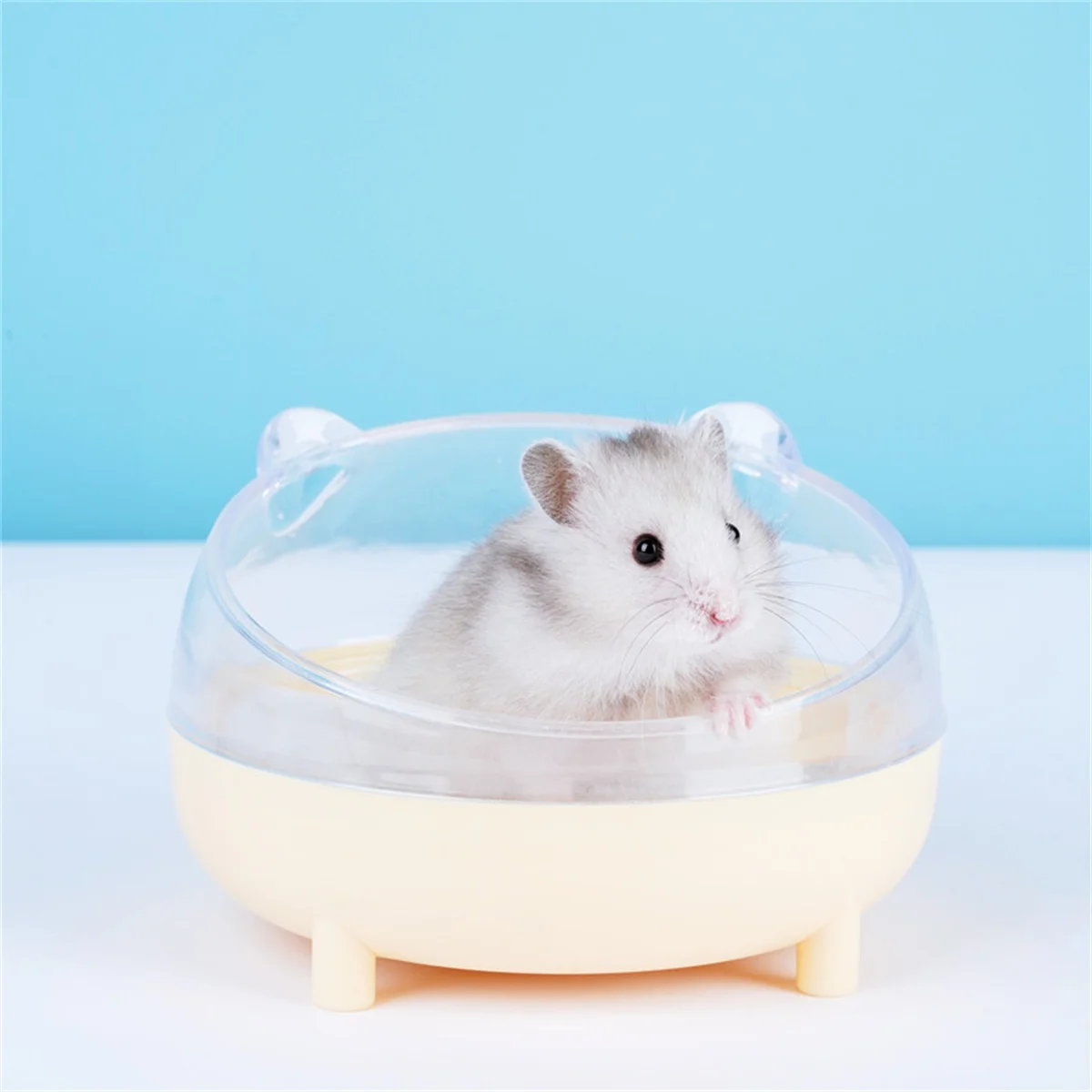 햄스터 욕실 하우스 샌드박스, 완전 투명 소변 모래 대야, 골든 베어 용품, 모래 목욕 용기, 작은 애완 동물 욕실