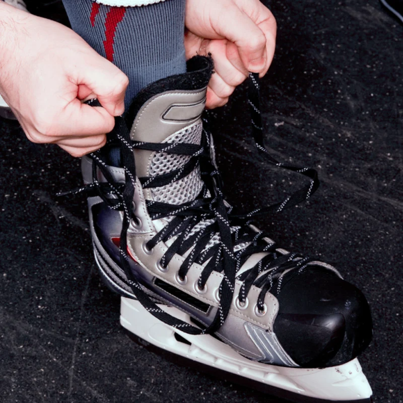 Ice Hockey Shoelaces Box Packed Ice Hockey Skate Laces 84/96/108/120in Dual Layer Braid Extra Reinforced Shoelace