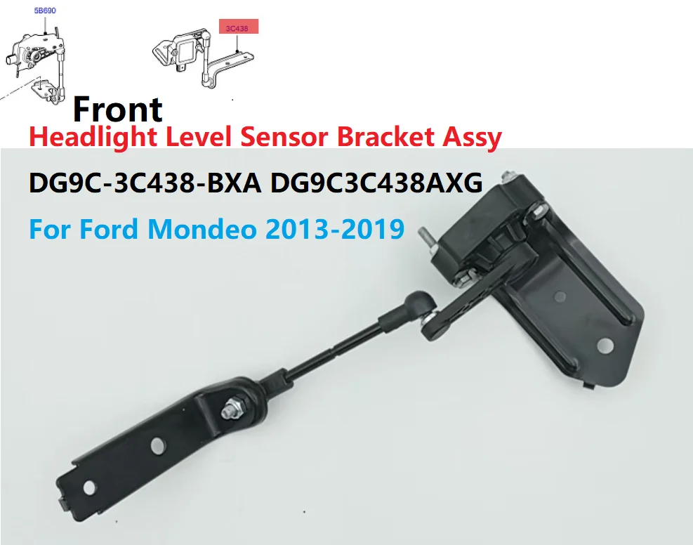 Front/Rear Headlight Level Sensor Bracket DG9C-3C438-BXA DG9Z-5A967-E For Ford Mondeo 2013- Suspension Body Height Sensor