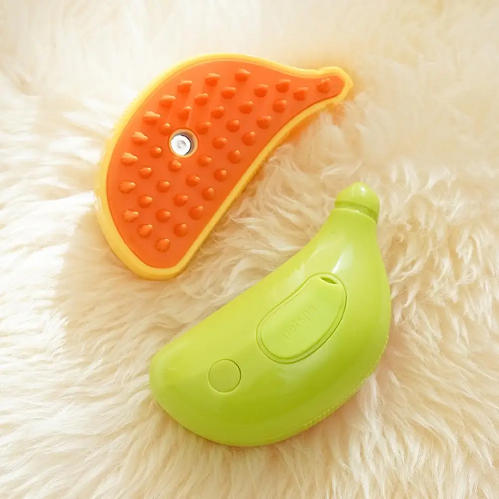 

Hair-free Space Solution 3-in-1 Banana Pet Massage Comb Fast Foaming Spray Bath Portable Mini Pet Massager for De-float for Cats