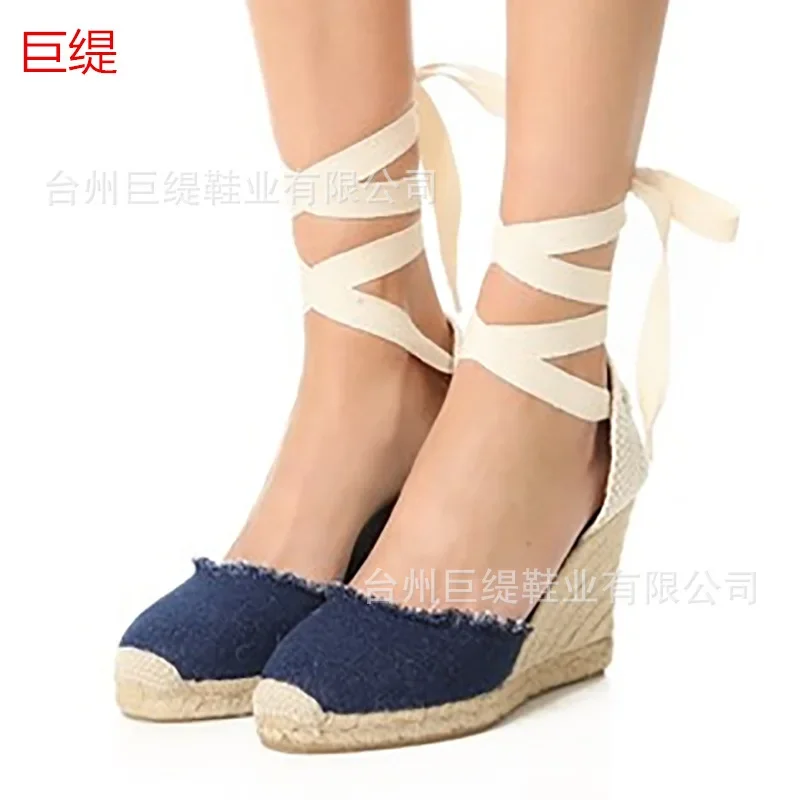 Wedges Shoes for Women Sandals High Heels Summer Shoes Round Toe Muffin with Casual Woman Peep Toe Platform Sandals