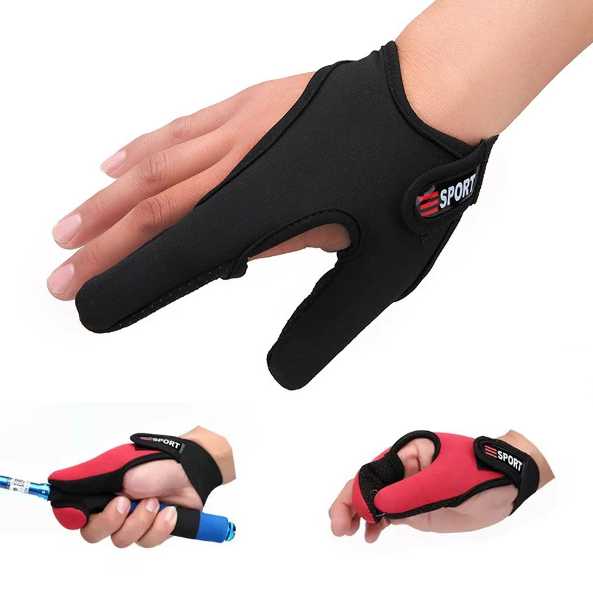 Fishing Gloves 2 Fingers Protector Breathable Anti-Slip Anti-Cut for Carp Fishing