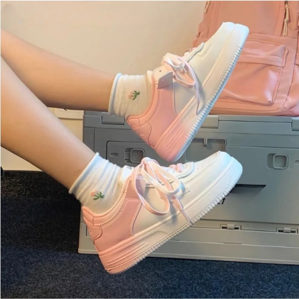 Tennis Sneakers Woman Spring Autumn Sports Board Shoes Fashion Comfort Colorful Casual Academy Style Little White Shoes Female 6