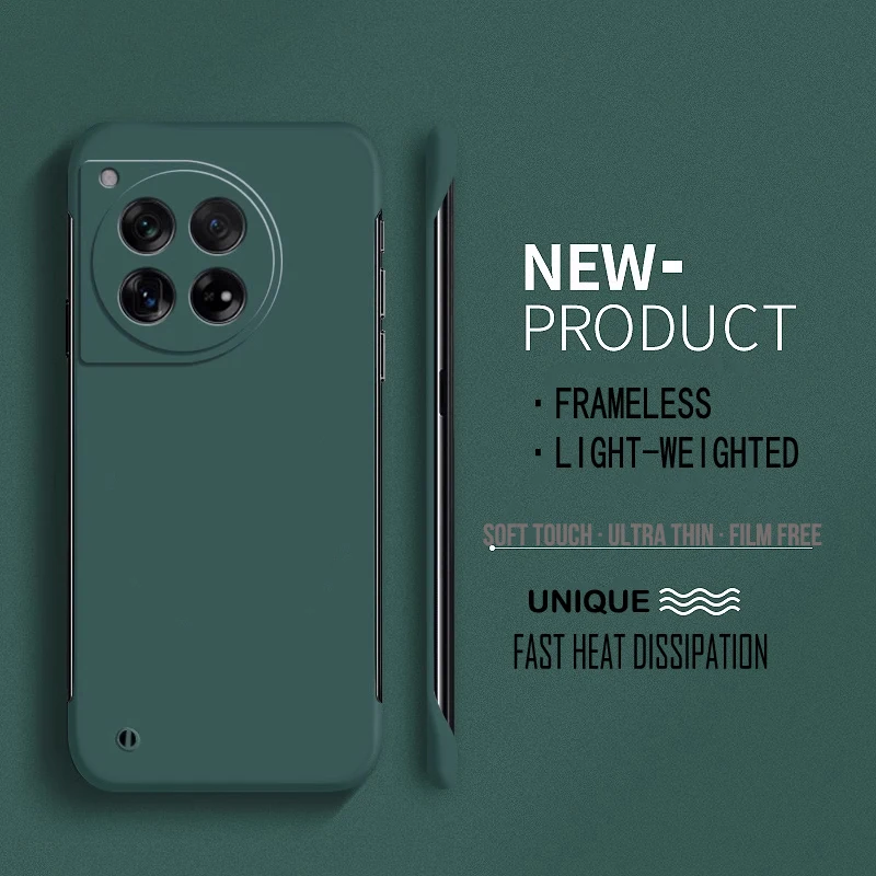 Frameless Matte Hard PC Protective Phone Case - Solid Shell Cover with Bumper