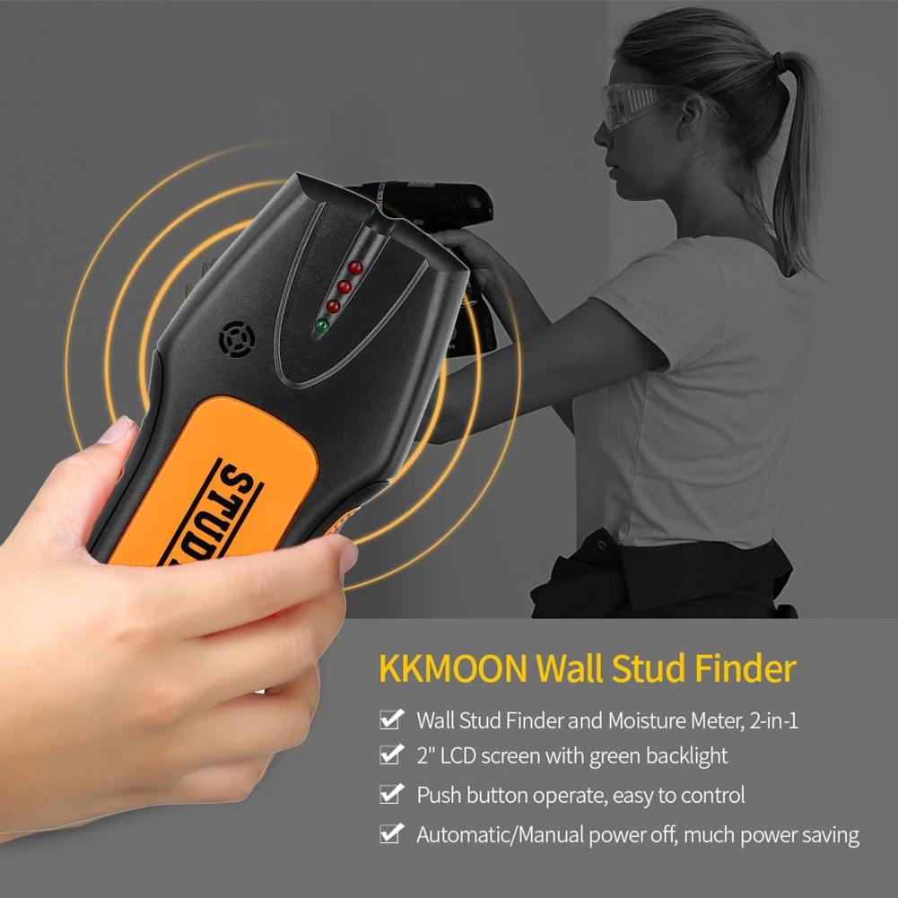 Wires Copper Finder Metal Detector Electric Wall Scanner Metal Wood Stud AC Live for Household Metal Easily Handle Parts