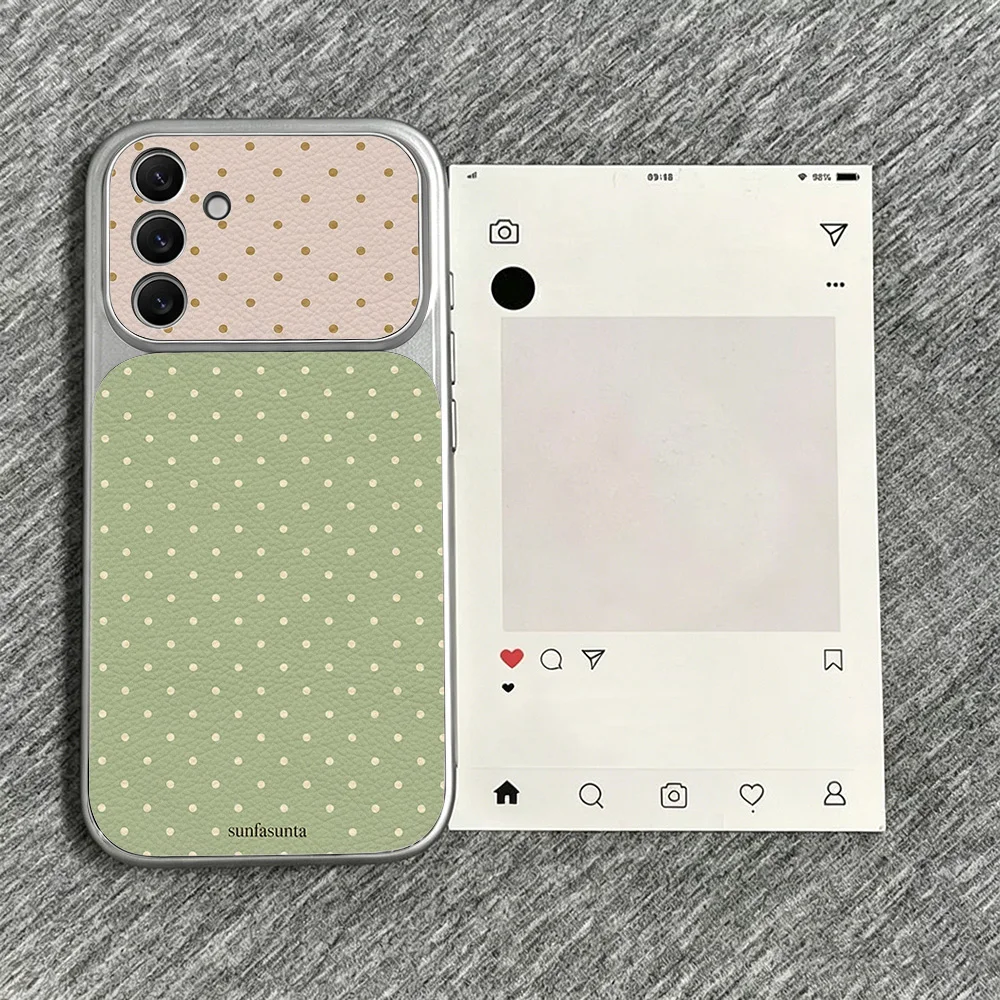 Matcha Green Polka Dot Soft Milk-Style Phone Case