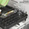 Dish Drying Rack, Large-Capacity Dish Drainer with Cutlery Holder Rotatable Water Drainer for Kitchen Counter 6