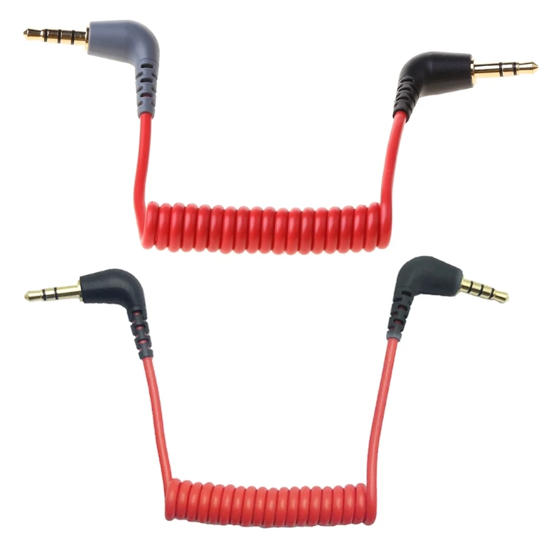 Replacement Spring 3.5mm TRS to 3.5mm TRRS Adapter Cable for RODE SC7 SC2 By Video MIC Wireless GO Video Micro-type Mics usb adapter cable earphone jack adapter audio plug adapter audio cable adapter