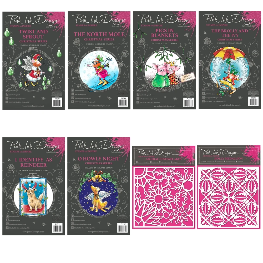 

Clear Stamp Stencil For 2024 New Scrapbooking Chirstmas Reindeer North Mole Snow Flakes Paper Making Craft Card Transparent seal