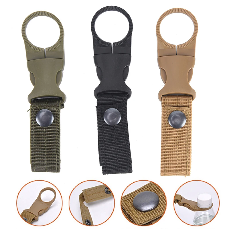 

Уличная Пряжка для бутылки с водой, нейлоновая Пряжка, крючок для подъема, карабин, ремень-вешалка для рюкзака, держатель для бутылки с водой, зажим