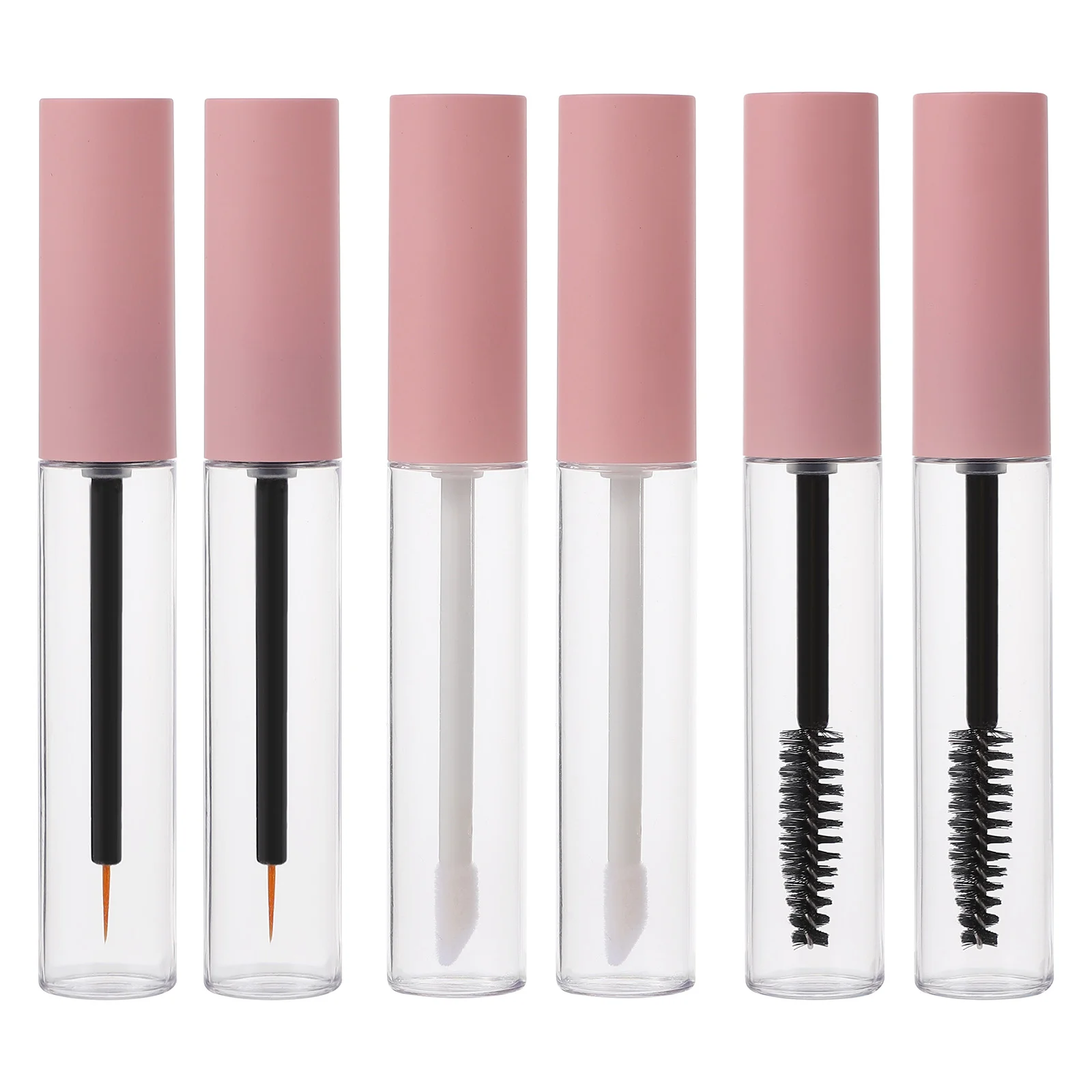 

6pcs Mascara Tubes Lip Gloss Eyeliner Storage Bottles Eyelash Cream Container