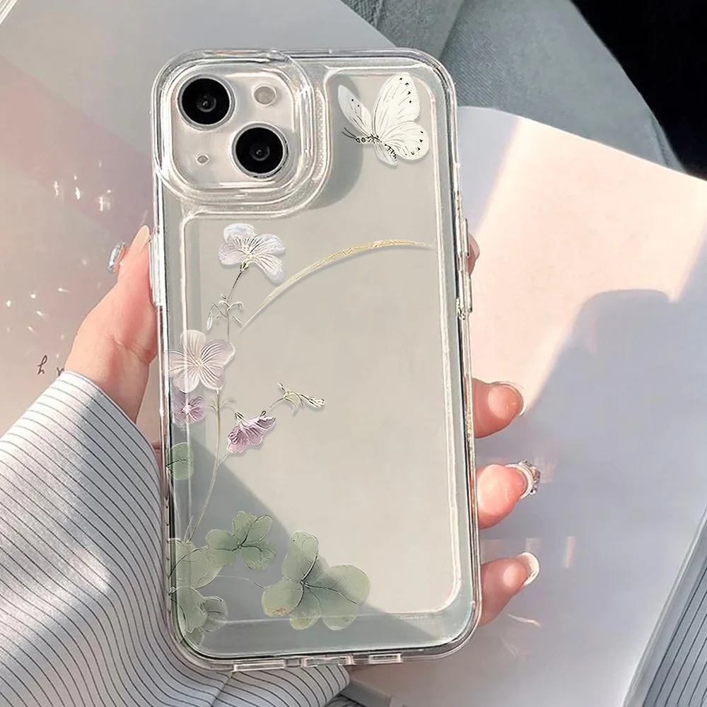 Clear Flower Design Fashion Case - Elegant Protective Back Cover & Bumper