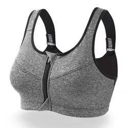 Women's Breathable Quick-Dry Yoga Fitness Sports Bra - M (Grey)