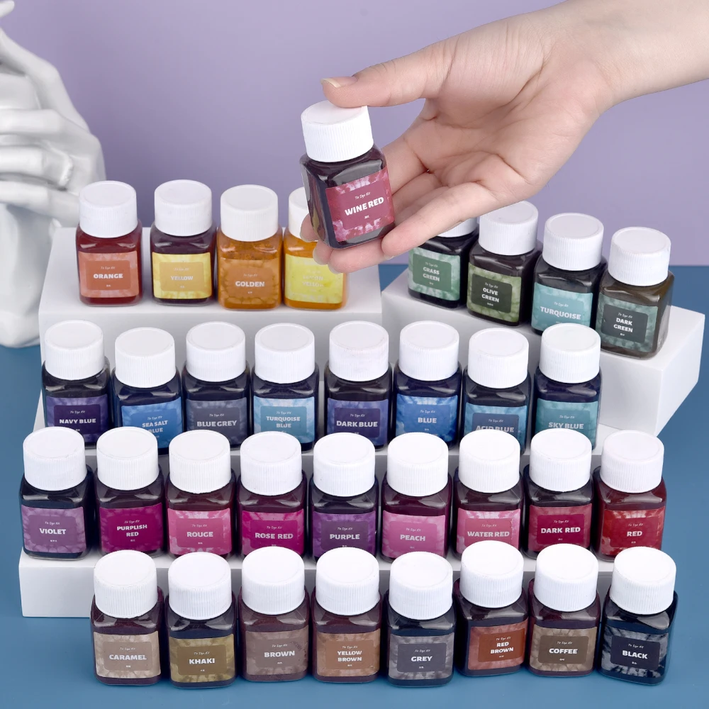 30 ml Pulver Färben Stoff Färben Textil Färben Kleidungsstück Krawatte Färben Baumwolle Nylon Multifunktionale Pigment Für Alte Kleidung Sanierung – Detail 1