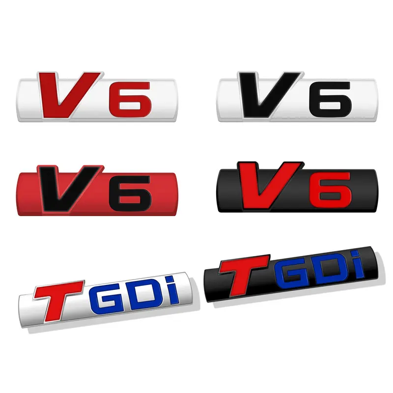 Металлический 3D логотип TGDI V6, автомобильная наклейка, брызговик, багажник, значок кузова, наклейка для Geely Panda CK Coolray Emgrand EC7 X7 EV7 EV8 GE, автомобильный Стайлинг