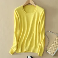 2025 Autumn Winter Sweater Women Long Sleeve O-neck Knit Tops Solid Slim Fit Bottoming Shirt Korean Fashion Pullovers Knitwears - Image 5