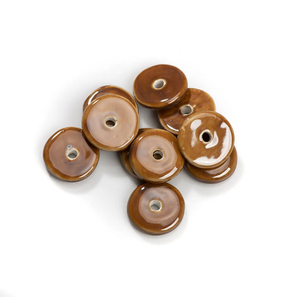 5 stücke 24mm retro handgemachte keramik perlen handgemachte porzellan schmuck herstellung für halskette/armband tcz001 – Detail 16