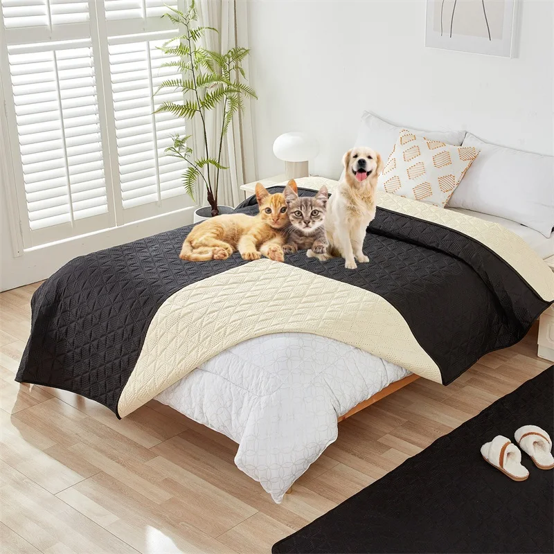 100% Waterproof Bedspread on The Bed King Size Bed Cover Quilted Mattress  Pad Washable Mattress Protector for Pet Dog Bed Linen