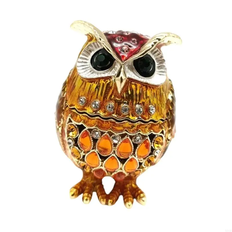 Owl Designs Schmuck-Organizer aus Legierung, dekorative Aufbewahrungsbox für Ringe, Armbänder, Y08E – Detail 5