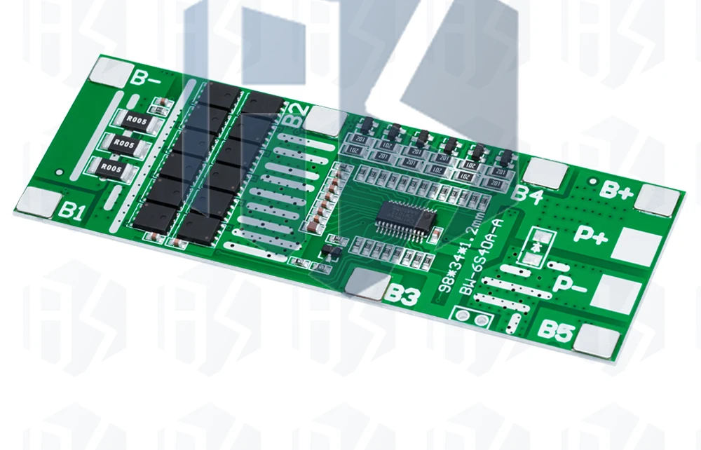 6S 24V/25.2V 20A/30A/40A BMS 18650 Li-Ion Lithium-Akku Schutzplatine Solarbeleuchtung BMS PCB mit Balancer für E-Bike & Scooter – Detail 8