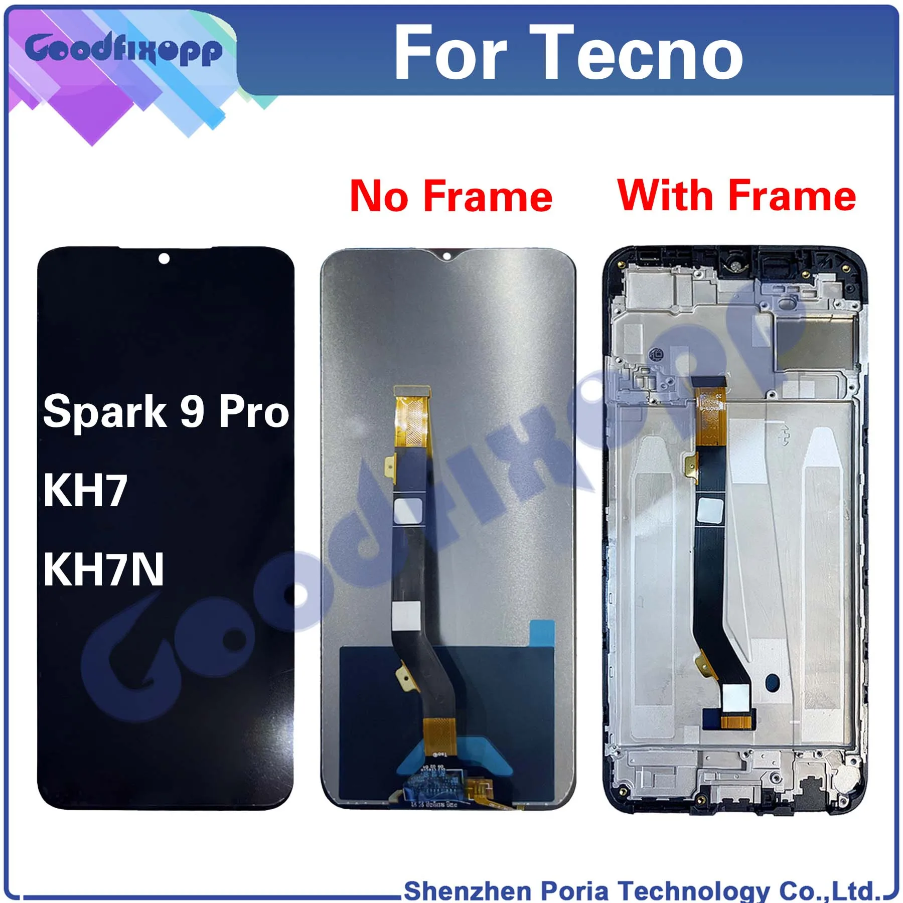 

For Tecno Spark 9 Pro KH7 KH7N LCD Display Touch Screen Digitizer Assembly Repair Parts Replacement