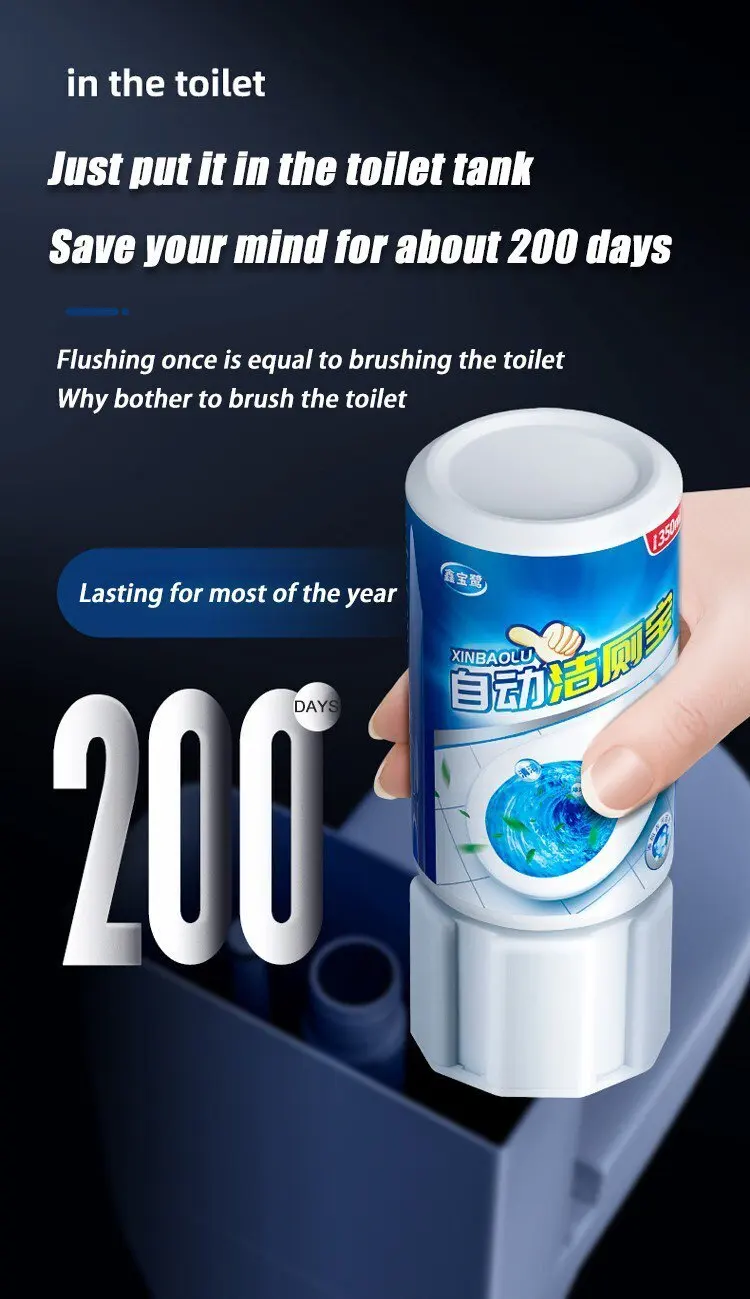 Blue Bubble Toilet Automatic Cleaner with Long Lasting Fragrance and Deodorizing Function Household Bathroom Bowl Deodorizer