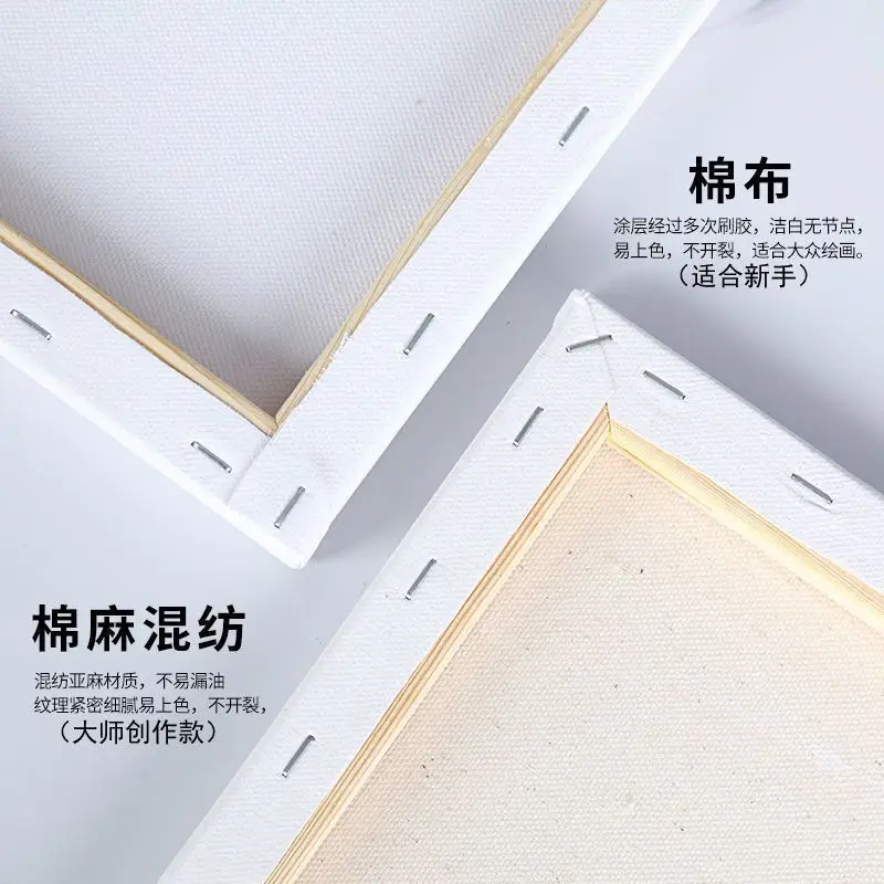 Ginflash Linen Blend Primed Blank Canvas Oil Painting Canvas acrylic painting varied frames with canvas