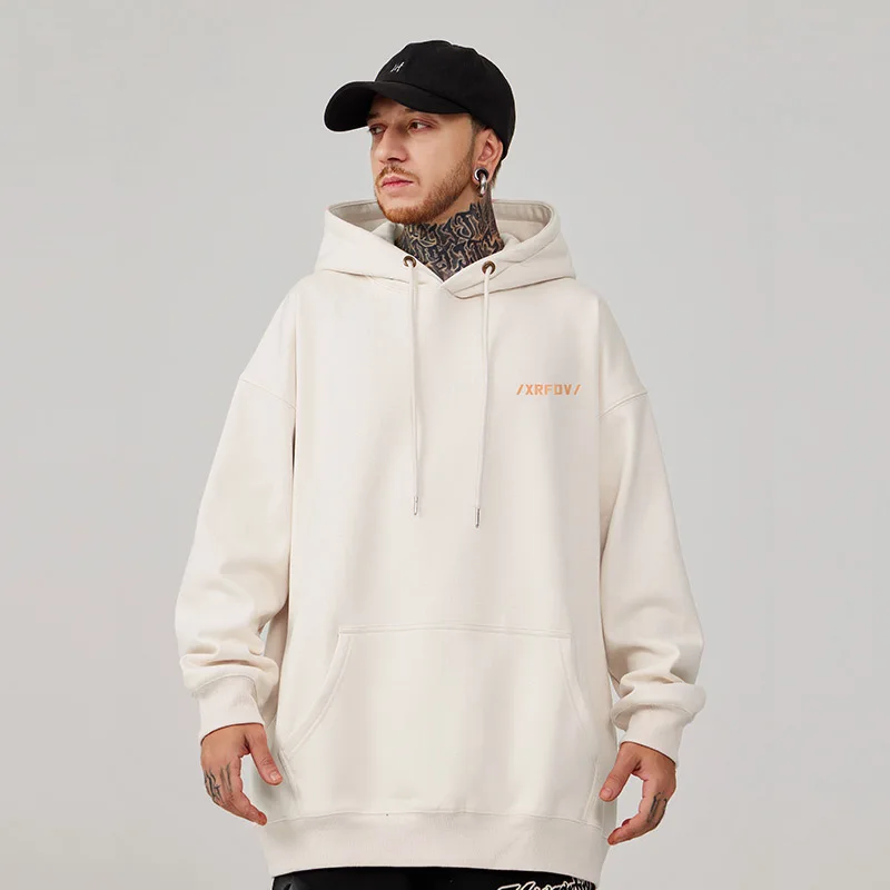 Casual Style Fashion Sweater Hooded Autumn And Winter Literary Trend New Men's Pullover Popular Print And Plush