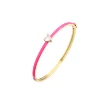HECHENG, Love Heart Bangle Candy Bracelet for Women Rose Neon Green Enamel Bracelet, Gold Color Infinity Jewelry wholesale 2