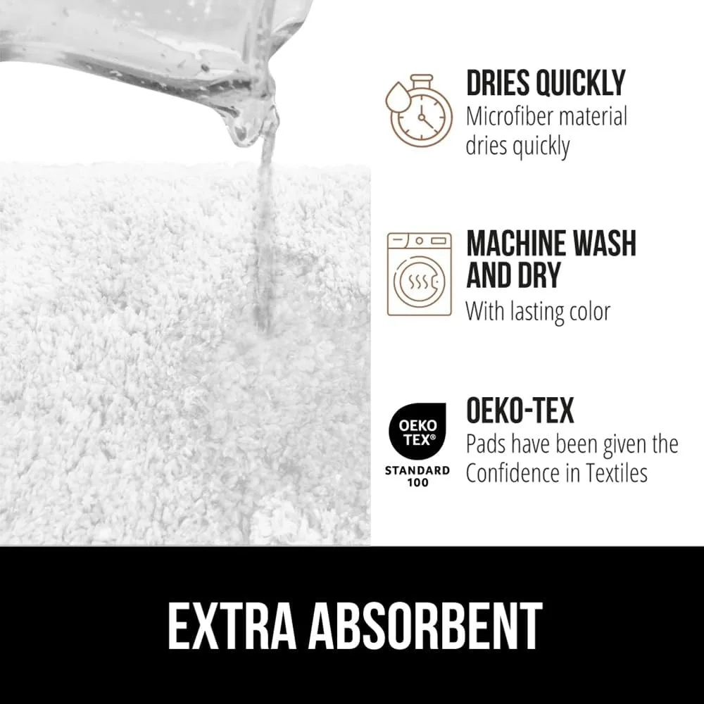 Premium Luxury Bath Rug, Absorbent, Soft, Thick Shag, Plush Bathroom Mat Rugs, Machine Washable, Microfiber Quick Dry, Mats for