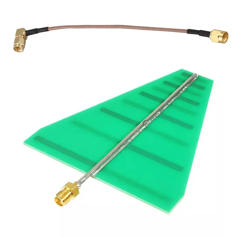 8X10cm UWB Ultra Wideband Antenna 1.35GHz-9.5GHz 5-6Db 15W SMA Female Adapter