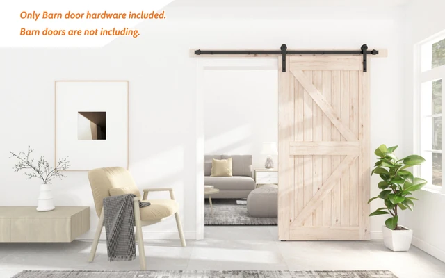 Kit Binario Porta Scorrevole TSMST 6FT/182CM - Nero | Per Armadi, Camere | Capacità 150kg - Foto 9