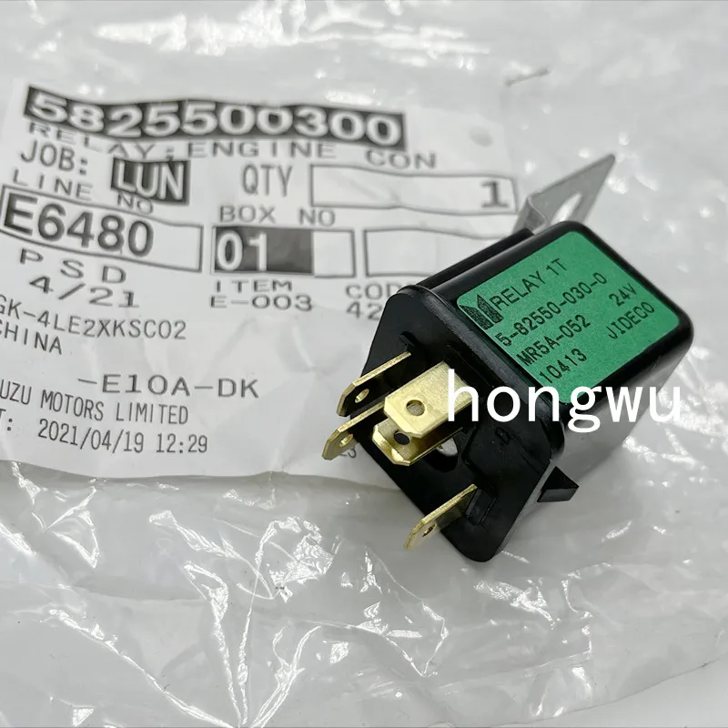 Relé de Pré-aquecimento para Carregador de Escavadeira de Empilhadeira Isuzu 6bg1 24v Mr5a052 100 Original Novo 1pc 582550-030-0