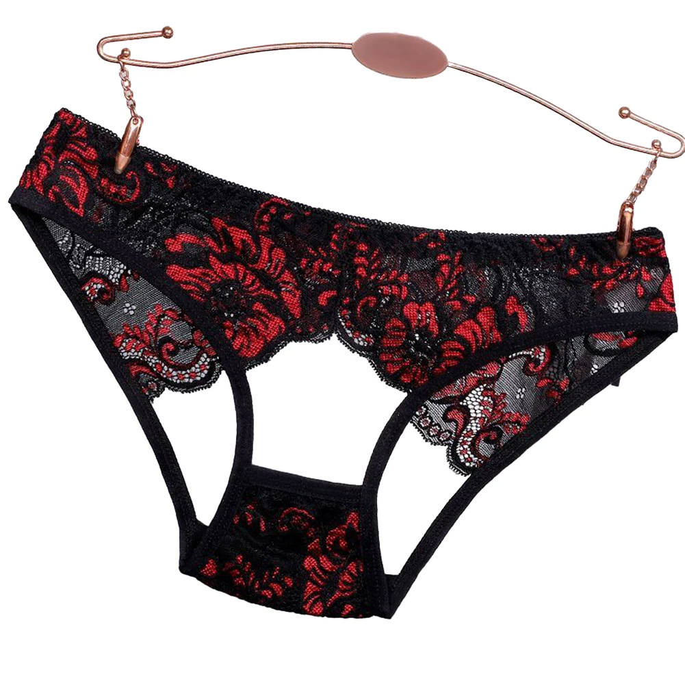

Hollow Lace French Knickers Panties Lingerie Briefs Mesh Sheer Thongs Underwear Sexy Panties Hollow-Out Design Briefs