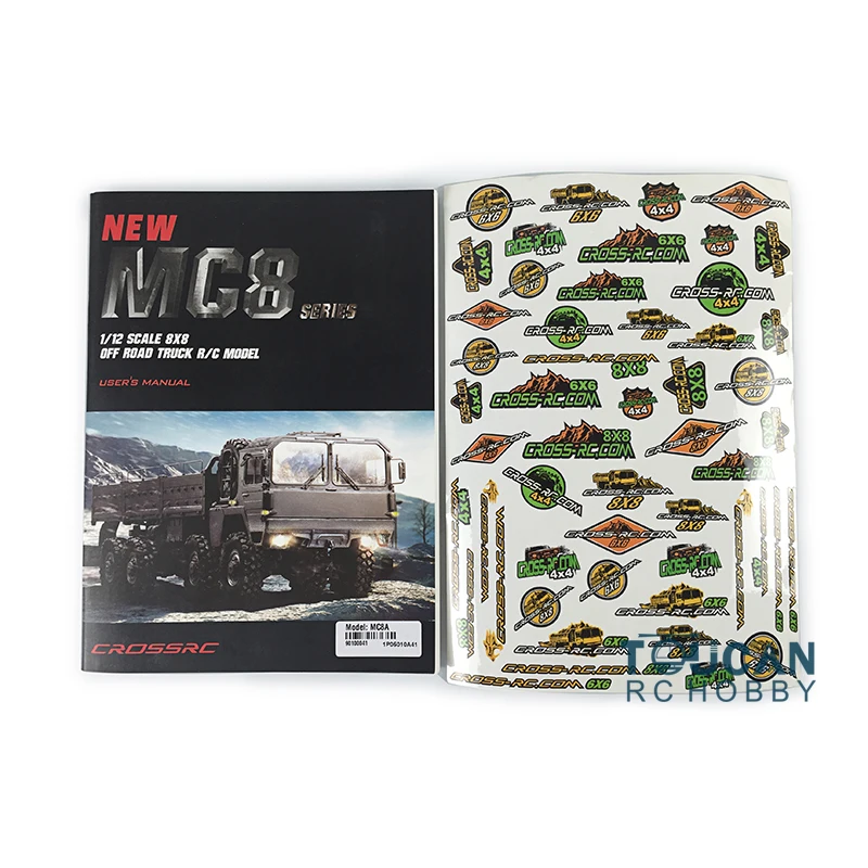 CROSS 1/12 RC MC8A 8*8 Off Road Car Military Truck KIT Motor Light Sound Vehicle Unassembled Toy Boys Gift Model TH11096 6