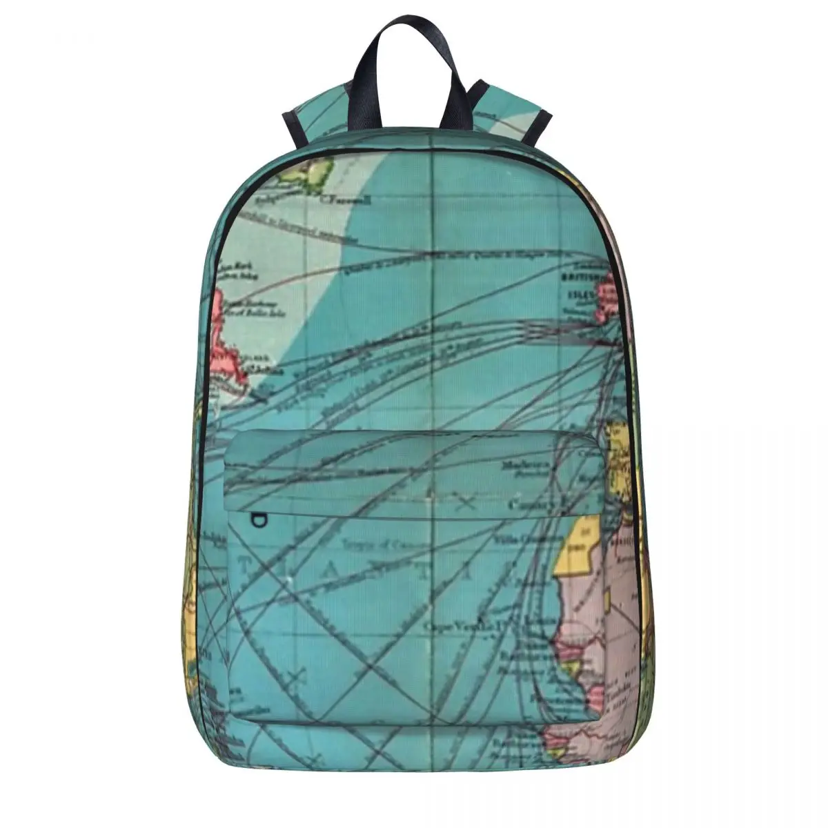 

Винтажный синий Радужный рюкзак с изображением исторической карты мира, женские рюкзаки для мальчиков, сумка для книг, повседневные школьные портфели для студентов, портативный дорожный рюкзак