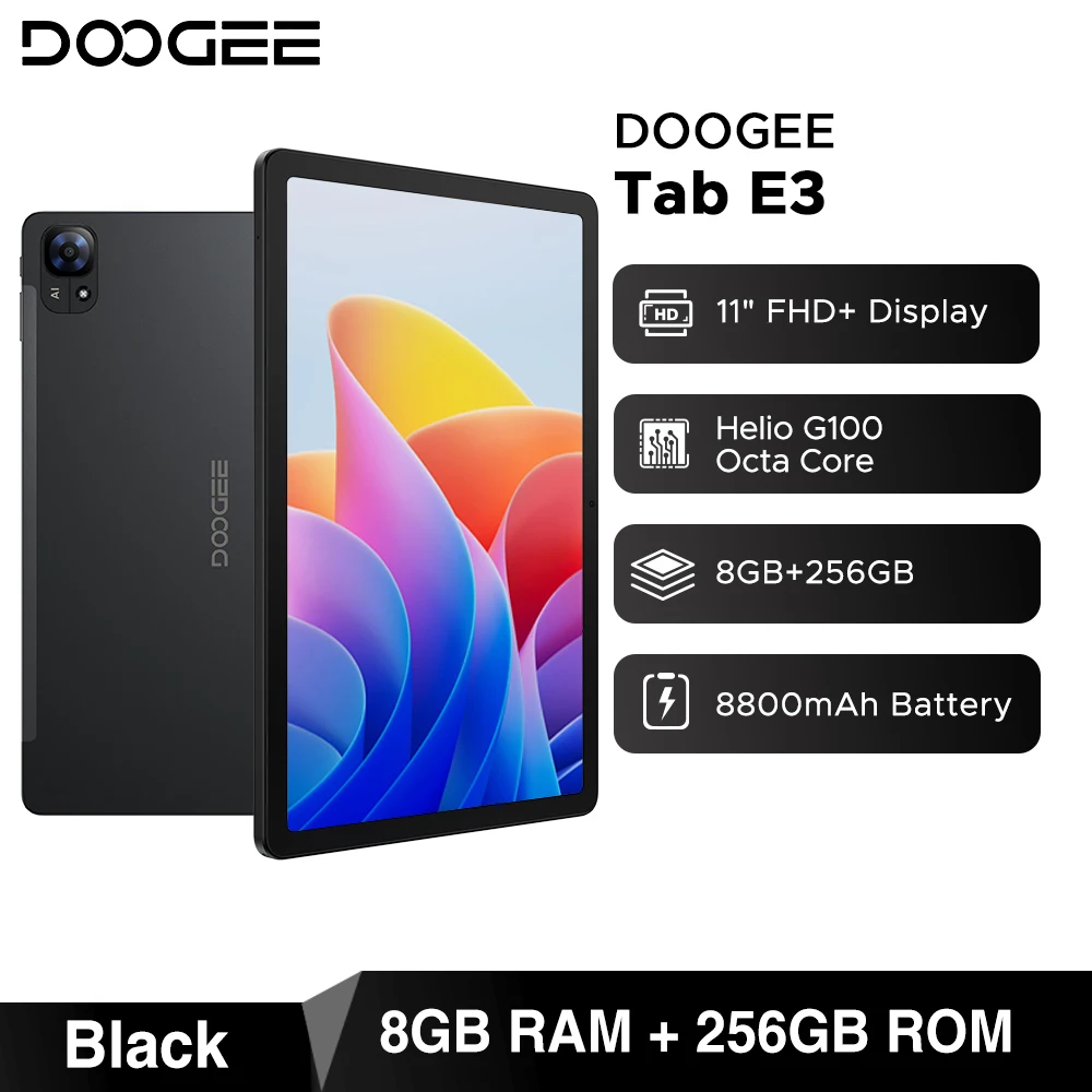 DOOGEE E3+ Android15 タブレット 2K Helio G100 Amazon.co.jp