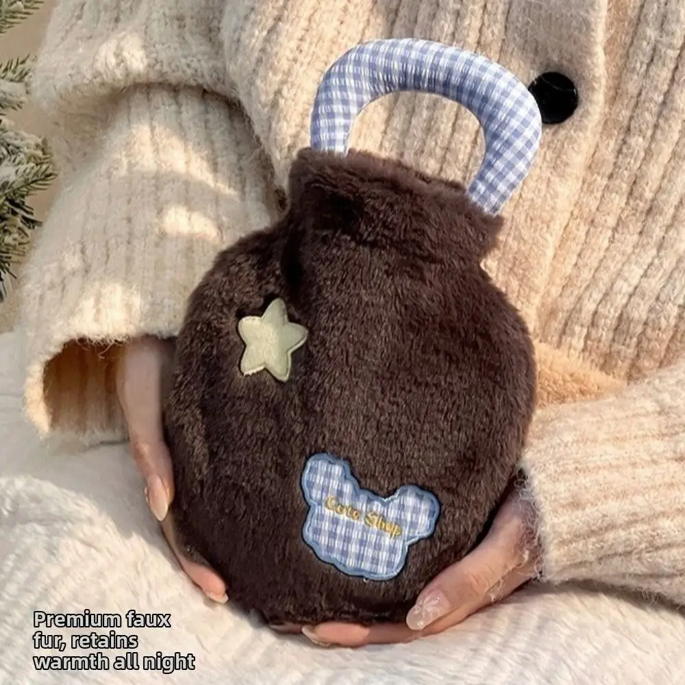 Hot-water Bag Plush Hot Water Bag 400ml Instant Hot Cartoon Warm Water Bag Anti-scalding Leak-proof Hand Warmers Keep Warm