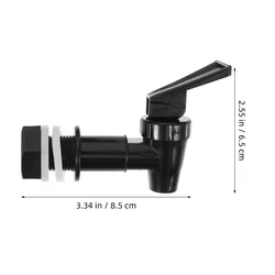 Universal Reusable Water Dispenser Tap Replacement (1pcs Black)